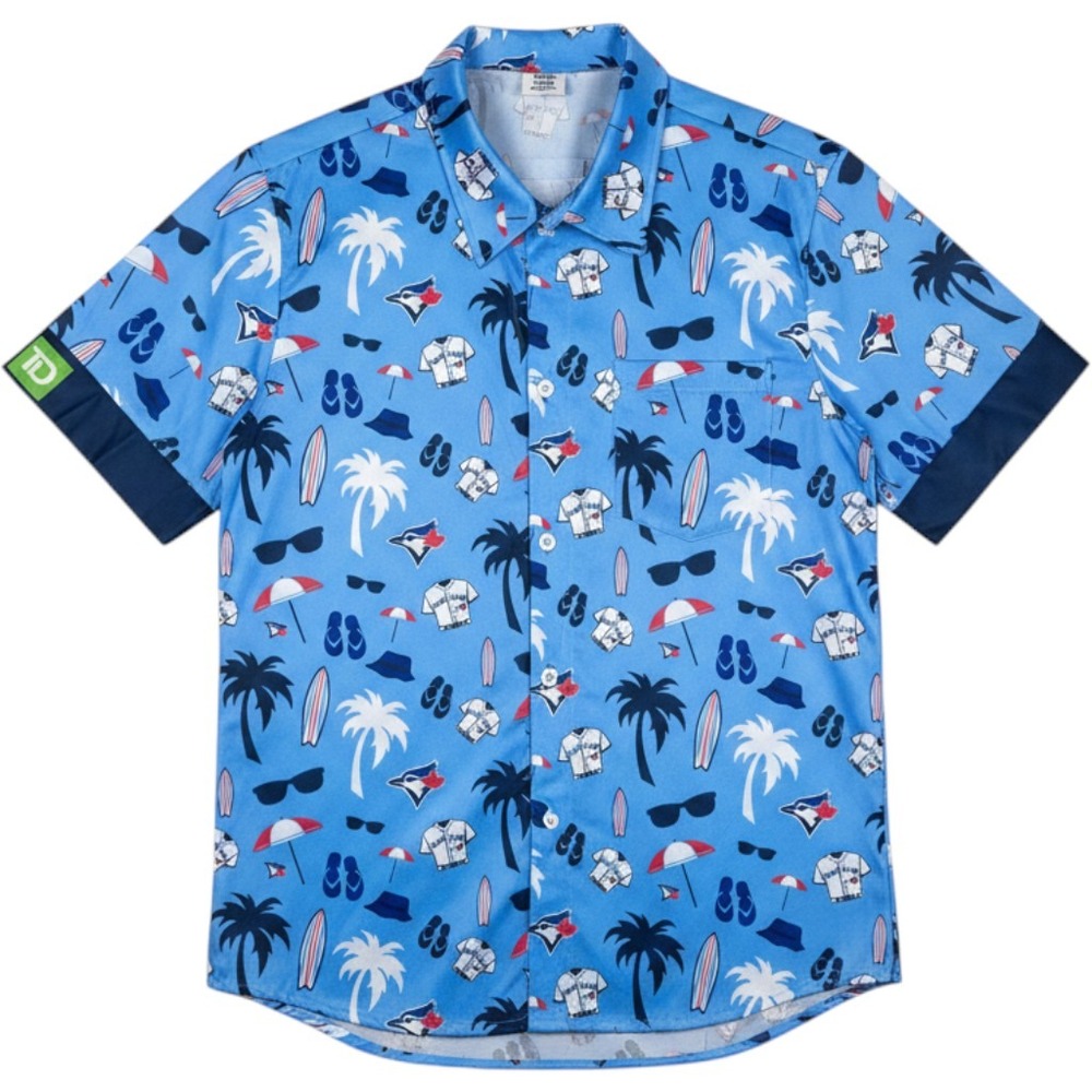 Toronto Blue Jays MLB Tropical Hawaiian Shirt Blue XL BDA Sports Button Down